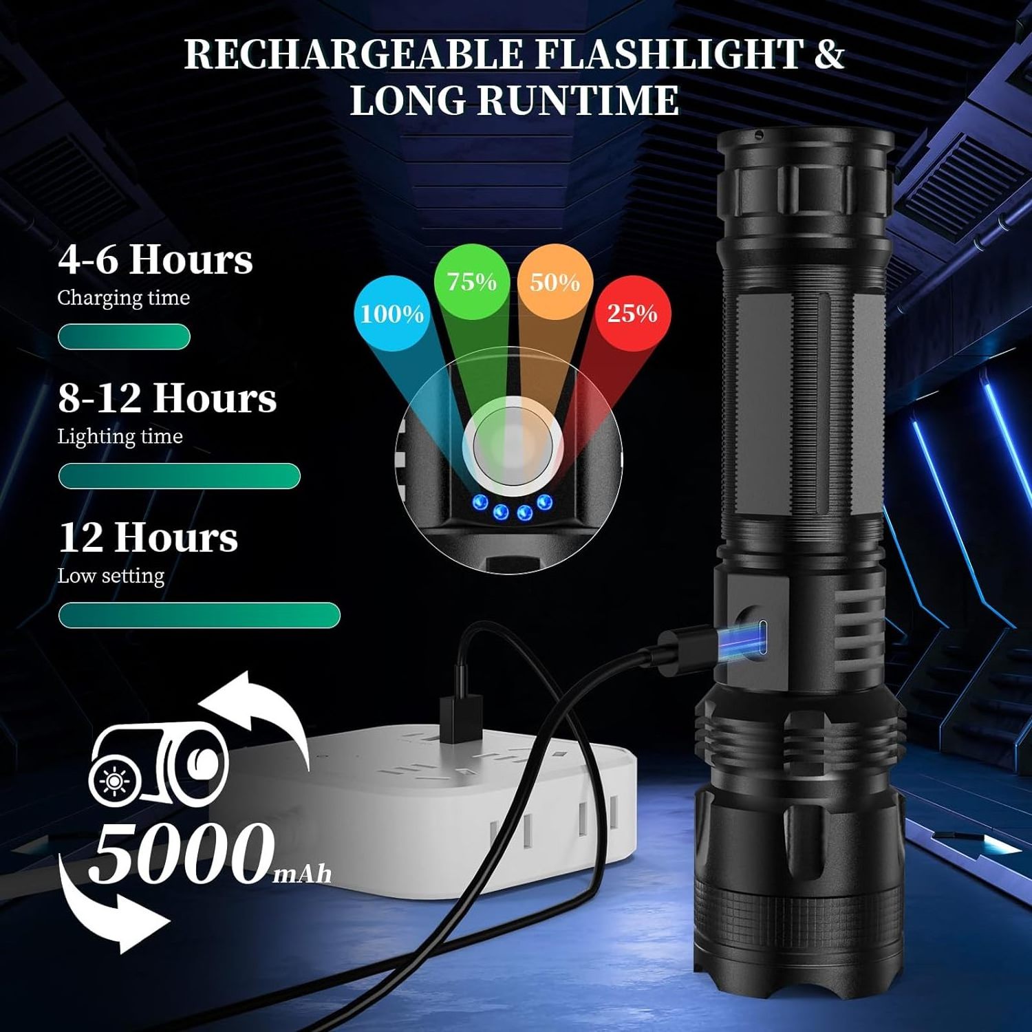 Top Grade XM-L T6 G700 tactical linternas torch light A100 glare long distance led flashlight kit for indoor and outdoor