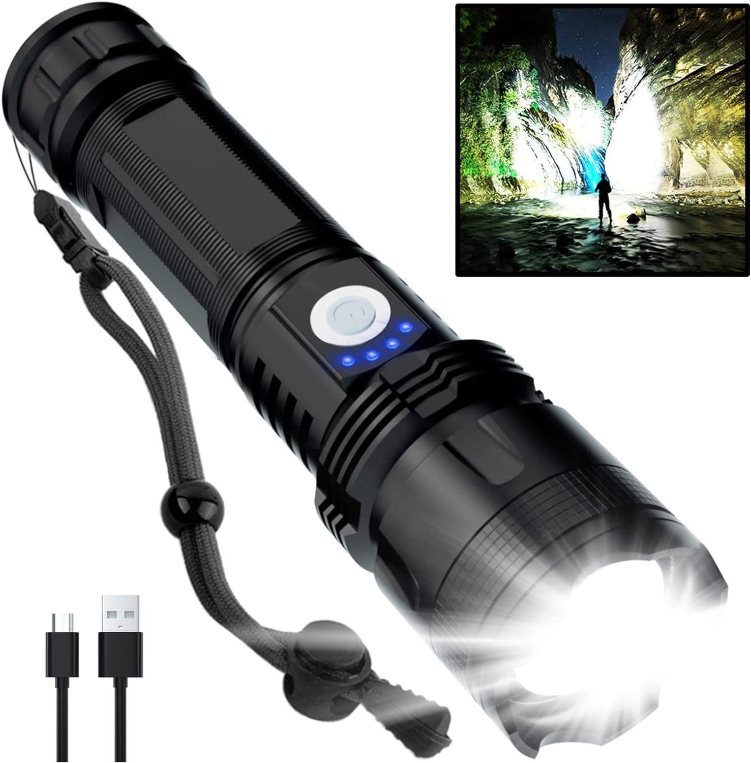 Top Grade XM-L T6 G700 tactical linternas torch light A100 glare long distance led flashlight kit for indoor and outdoor