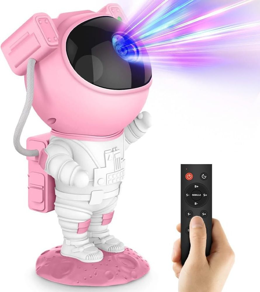 Kids Astronaut Projector Galaxy Night Light for Bedroom, Ceiling, Decor Planetarium Ambiance Gift