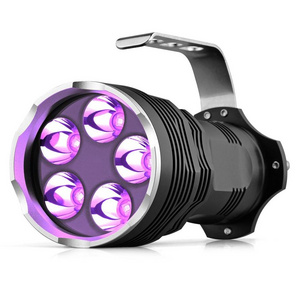 UF-T21Pro portable uv 5 LEDs ultraviolet 365nm 25W rechargeable scorpion UV Flashlight for mineral mining exploration