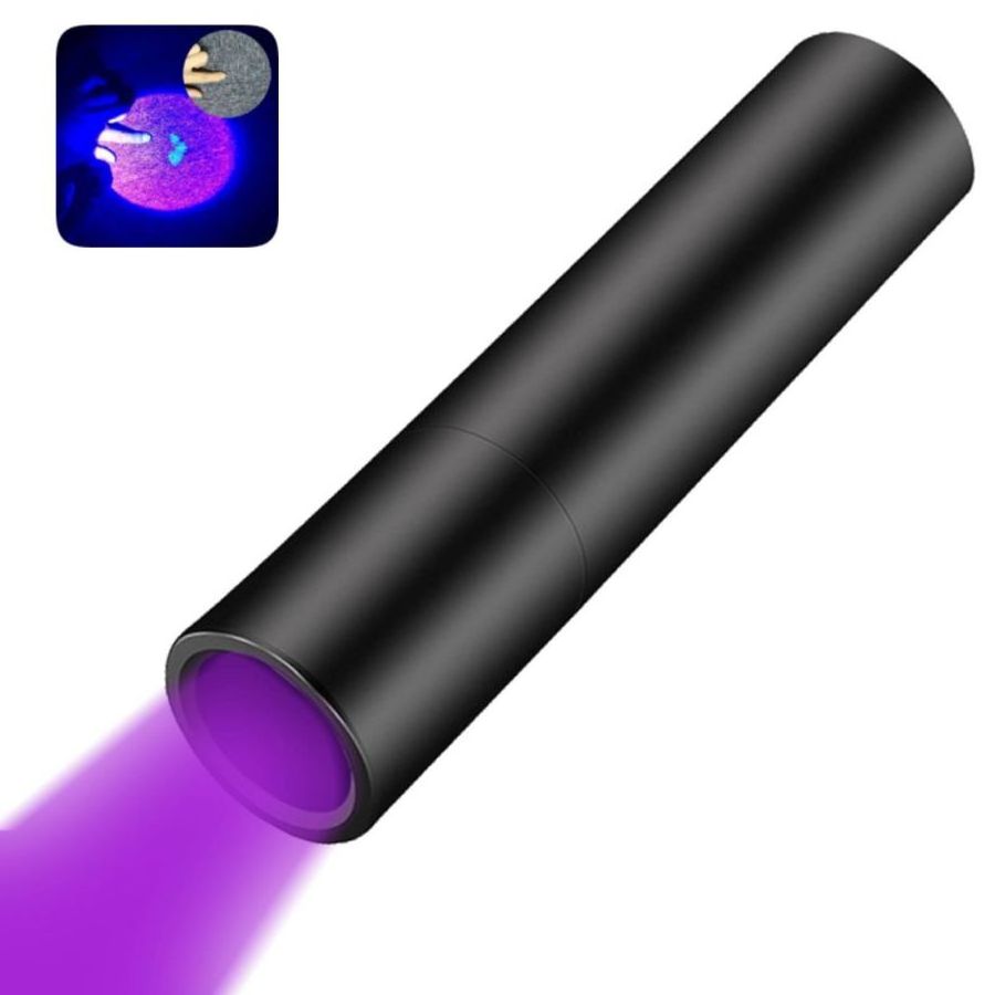 USB Rechargeable 365nm UV Black Light Flashlight Portable Mini Ultraviolet Flashlight Detector