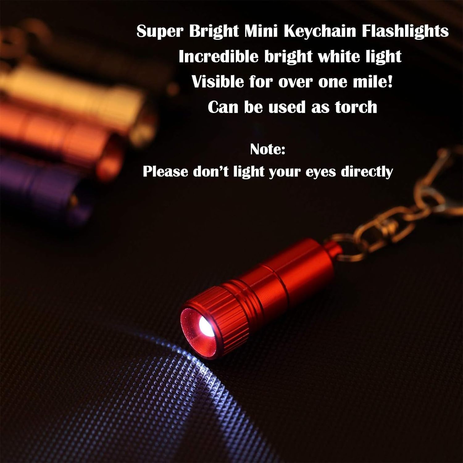 Keychain Flashlights, 650 High Lumens EDC Pocket Flashlights, Mini Flashlight Be Used for Camping Outdoors Emergency