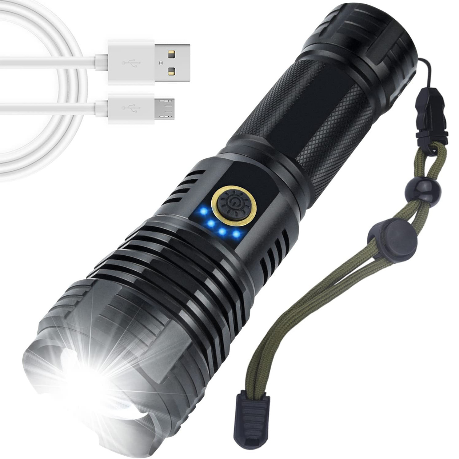 security tactical super small water powered strong handy light usb flashlight