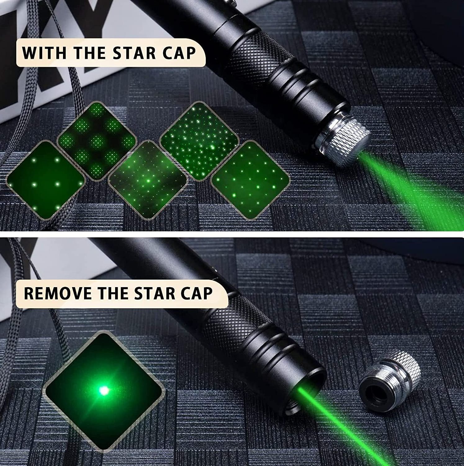 USB Cable Type Green Laser 303 Stars Cat Toy Flashlight USB Rechargeable Laser Pointer lamp light