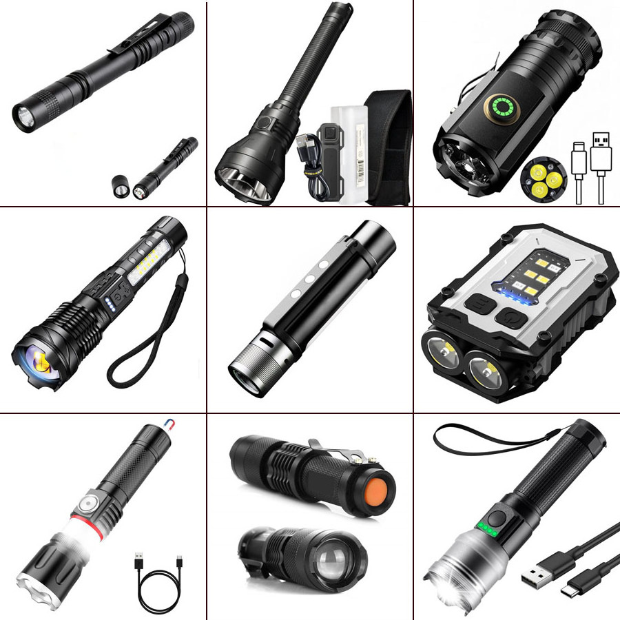 Flashlights 10000 High Lumens Rechargeable Flashlights Led torch 70.2 Super Bright Handheld Flashlights for Emergency Camping