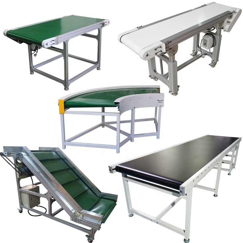 Supply Automatic Rubber stainless steel belt conveyor portable Turning  Assembly conveyor line