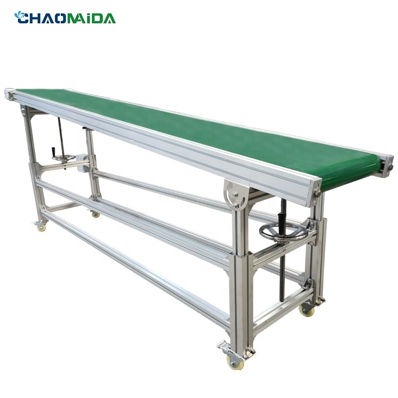 Supply Automatic Rubber stainless steel belt conveyor portable Turning  Assembly conveyor line