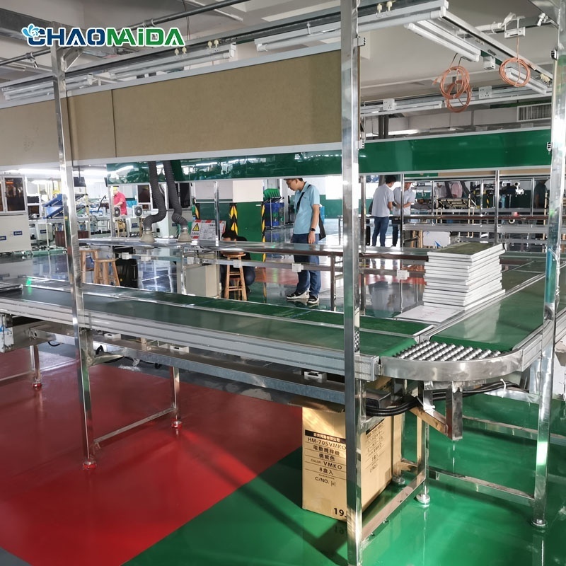 Industrial PVC green conveyor belts assembly line production equipment machine rubber conveyor belting