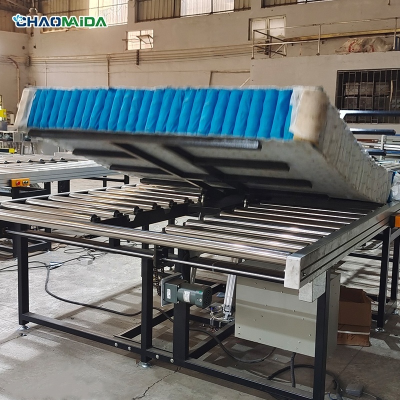 Mattress production line Turntable Galvanized Carbon Stainless Steel PVC Belt Chain Gravity Roller Conveyor assembly line