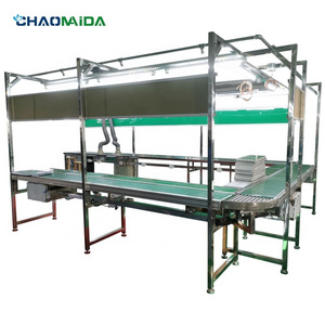 Industrial PVC green conveyor belts assembly line production equipment machine rubber conveyor belting