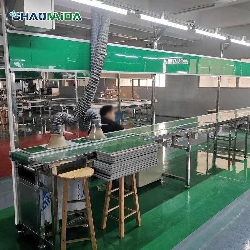 Industrial PVC green conveyor belts assembly line production equipment machine rubber conveyor belting