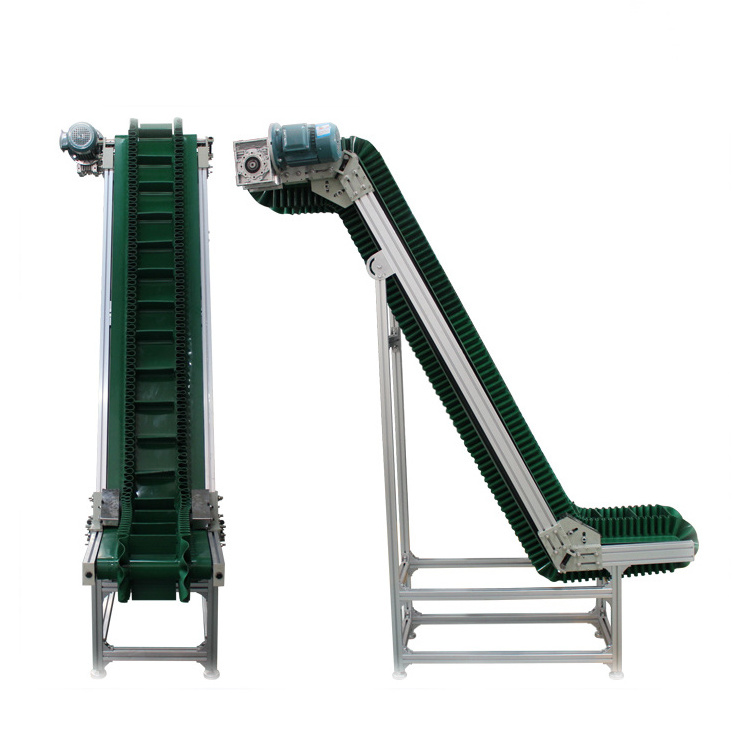 Potato Chips Climbing Belt Conveyor/inclined Belt Coneveyor Stainless Steel Motor Chaomaida Provided Aluminum Alloy 400mm 60