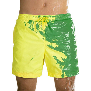 2024 Summer Swimwear Quick Dry Men's Magic Shorts color changing shorts Water Activated Color Gradient Beach Shorts