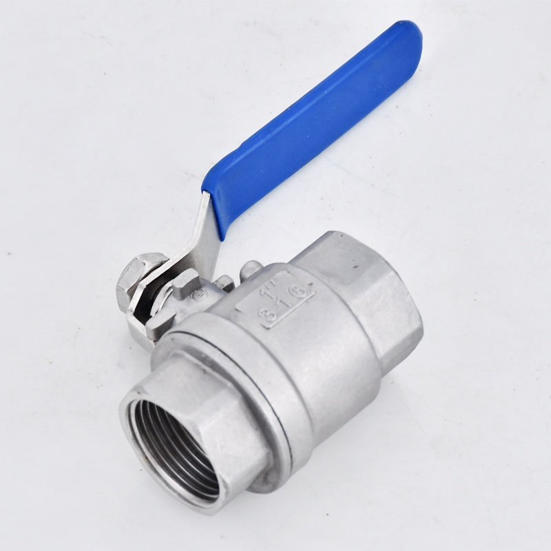 CQATMT Corrosion and high temperature resistance through manual switch.2PC stainless steel vale thread 304 ball valve