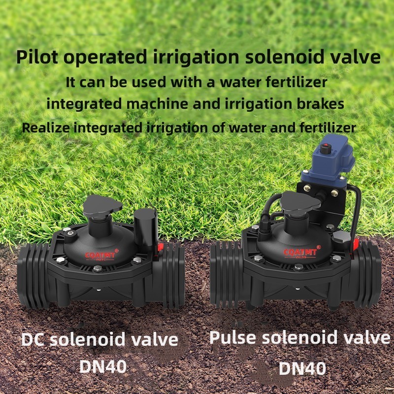 CQATMT Irrigation Solenoid Valve Agricultural Green Spray Drip Irrigation 1in 2in 3in Pilot operated Pulse Solenoid Valve