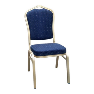 Blue Banquet Event Church Chairs, Upholestered Back and Seat Chairs for Hotel Mall Wedding Home Furniture Dining Room Furniture