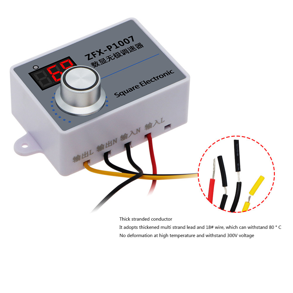 ZFX-P1007 Waterproof Stepless speed controller 500W AC 220V Speed Regulator speed governor Control Governor Switch