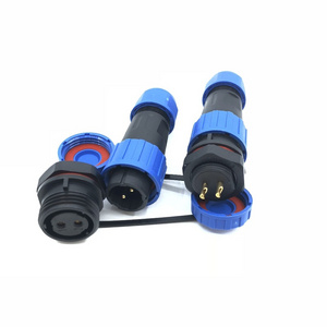 SP16 IP68 Waterproof Connector Male Plug & Female Socket 2 3 4 5 7 9 Pin SP16 Panel Mount Wire Cable Connector