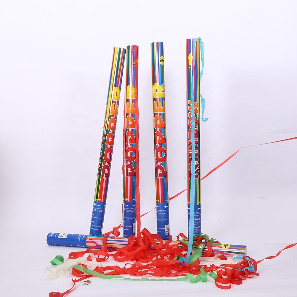 Confetti shooter 60cm paper long streamer 20m compressed air driven party cannon