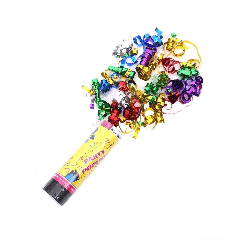 Small party popper 15.5cm spring driven no firework for children confetti shooter