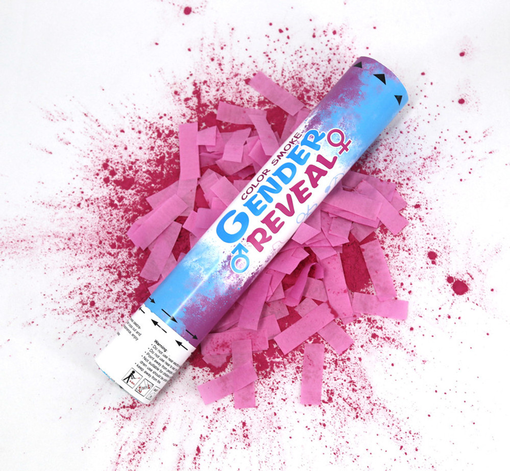 Gender revel party favor HOLI POWDER shooter blue pink party popper