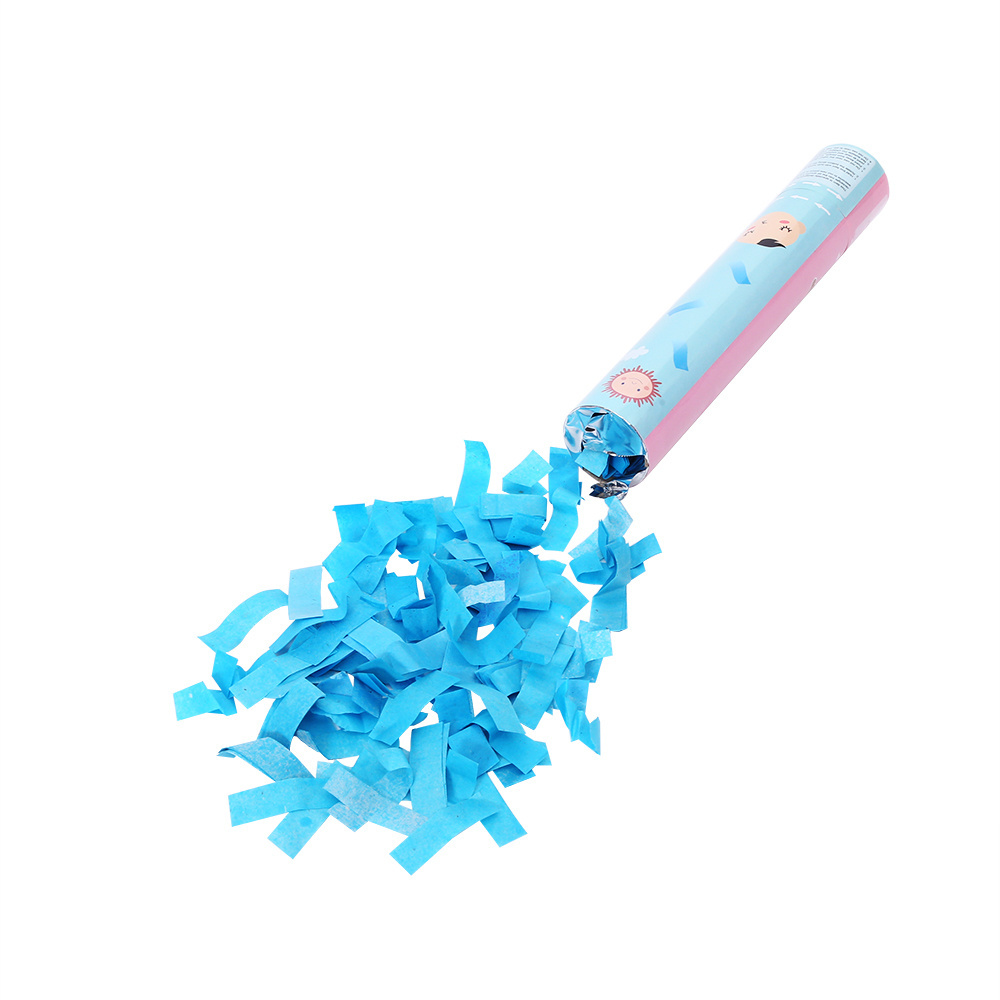 Gender Reveal Confetti Cannon for baby shower decoration with Biodegradable Tissue Paper Confetti