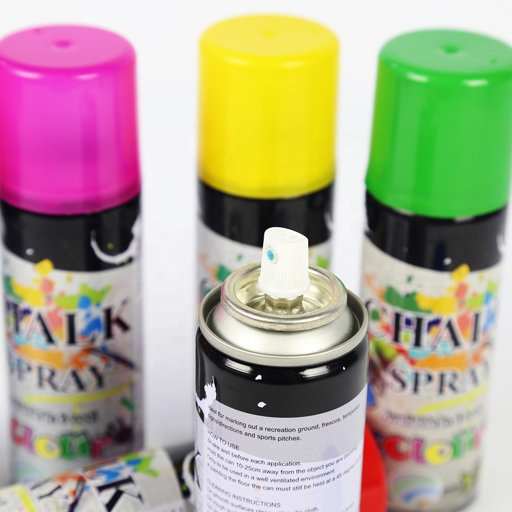 Chalk spray temporary painting water wash out for painting on wall car or white black board joke chalk spray