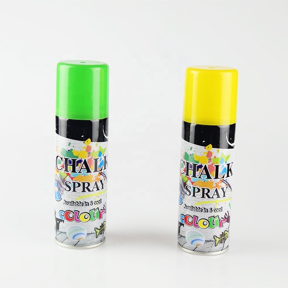 Chalk spray temporary painting water wash out for painting on wall car or white black board joke chalk spray