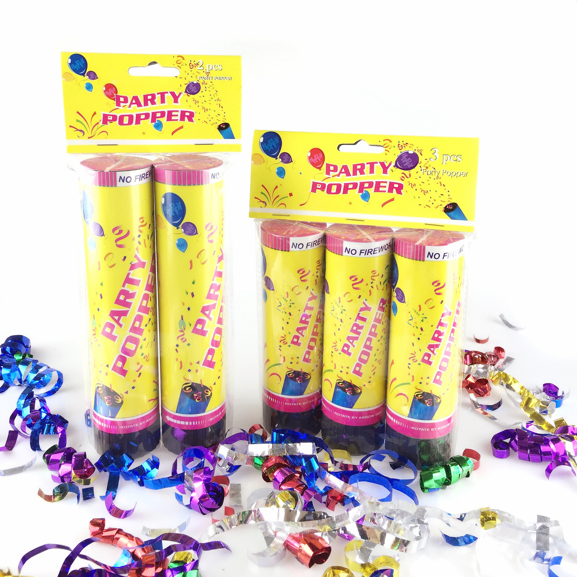 funny party accessory metallic streamer confetti poppers