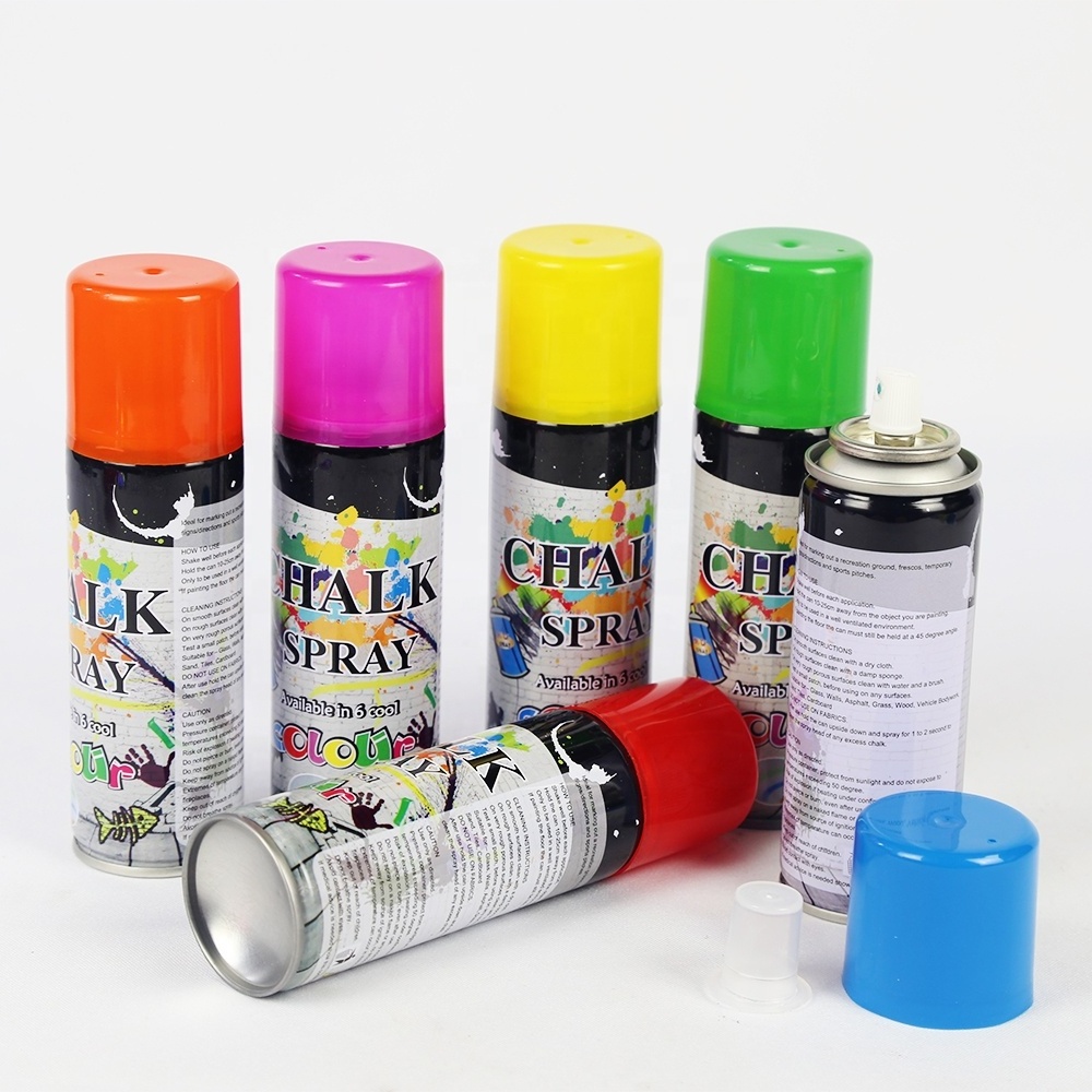 Chalk spray temporary painting water wash out for painting on wall car or white black board joke chalk spray