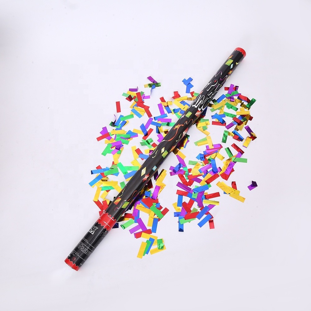 Confetti shooter 30cm metallic foil confetti compressed air driven high quality confetti launcher