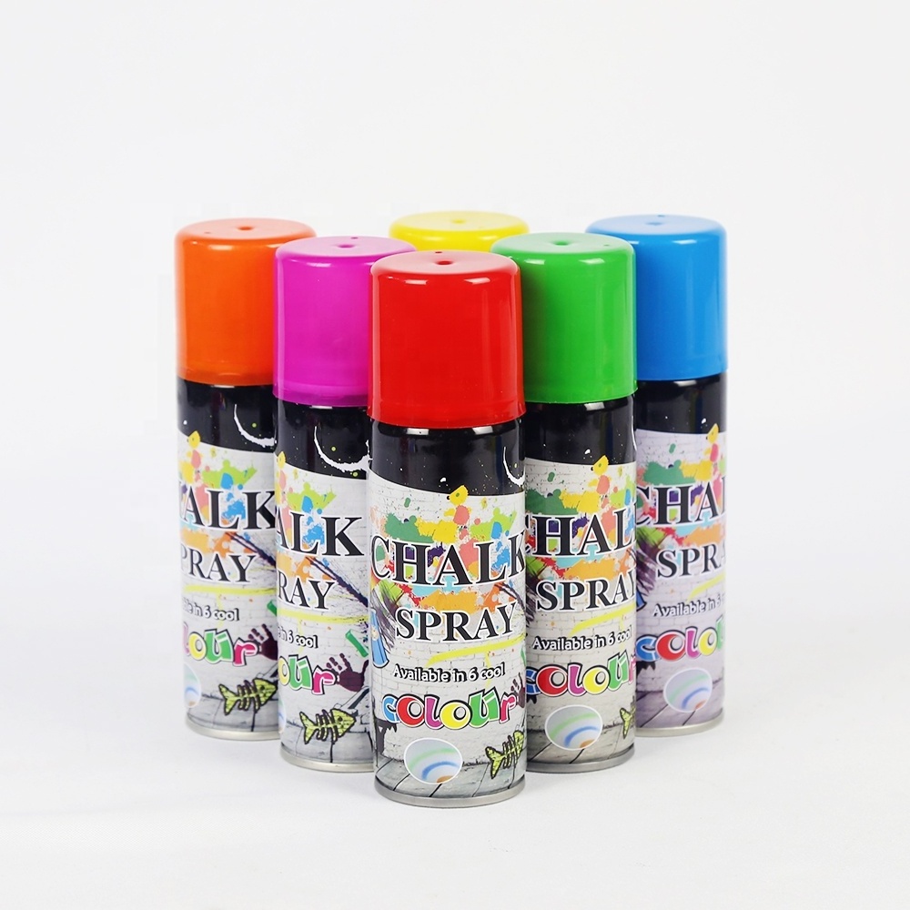 Chalk spray temporary painting water wash out for painting on wall car or white black board joke chalk spray