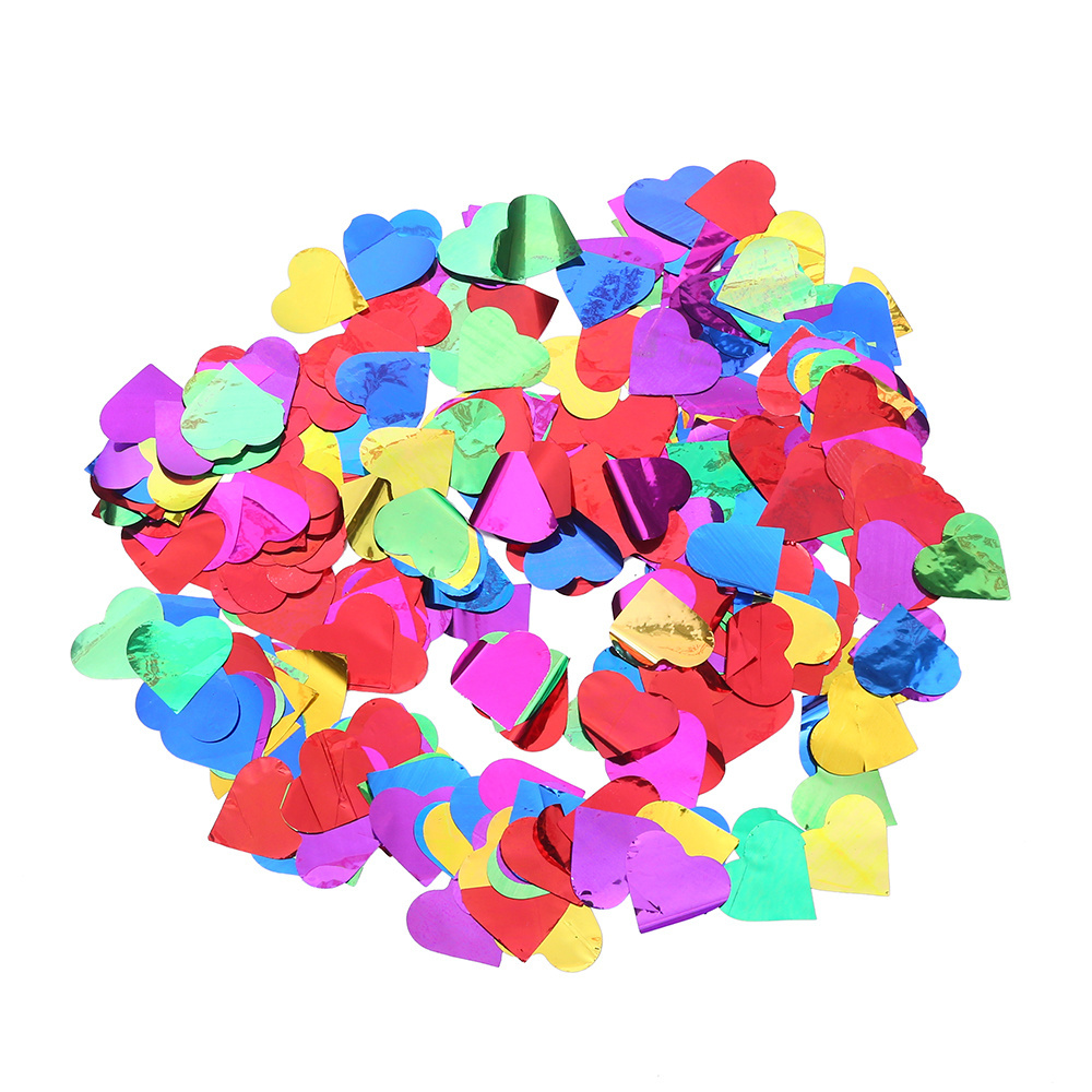 Transparent Tube  Party Popper with Colorful Foil Heart  Confetti Cannon for Wedding