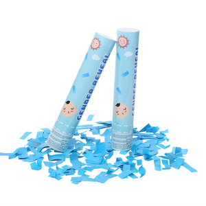 Gender Reveal Confetti Cannon for baby shower decoration with Biodegradable Tissue Paper Confetti