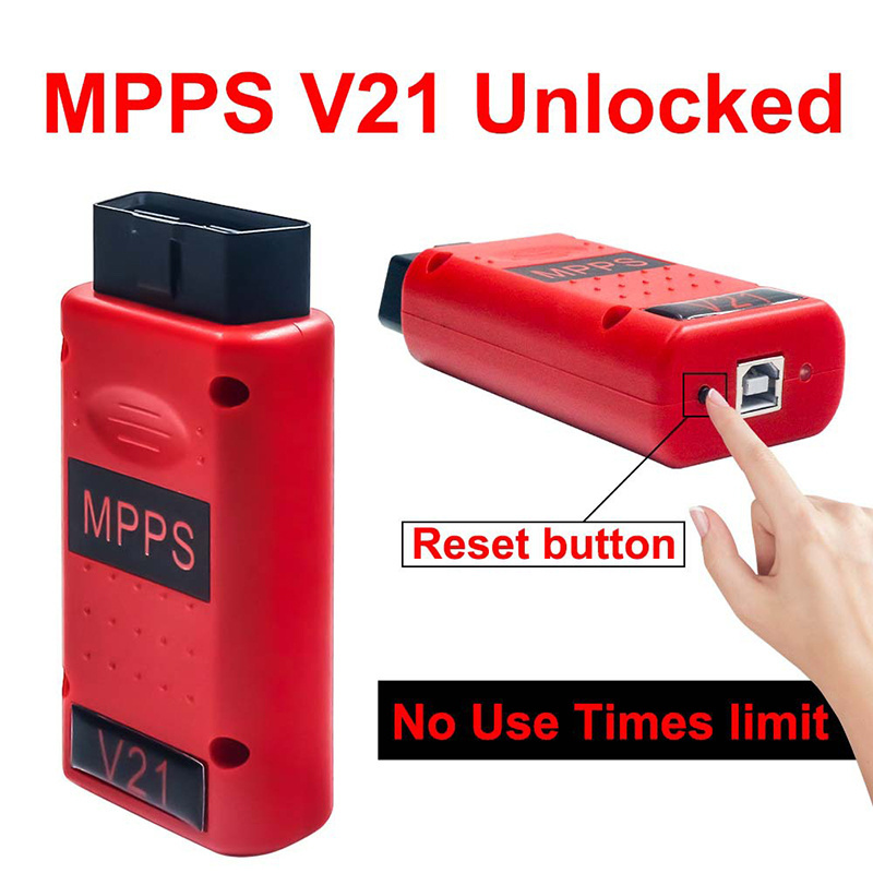 Unlocked MPPS V21 ECU Tuning Flasher Remap Cable ECU Chip Tuning Interface For EDC15 EDC16 EDC17