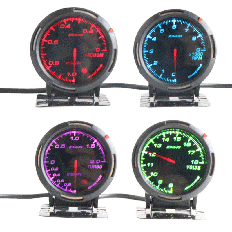 Defi Gauge 15Color Water Temp Volt Rrm Boost Vacuum Oil Press Aluminum Plastic Pressure Fuel Meter