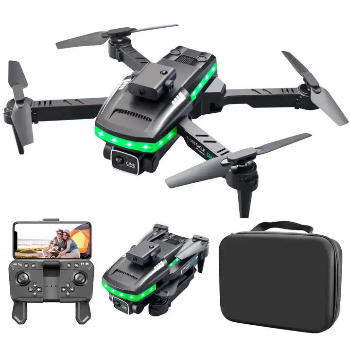 Colorful LED Flight 10 Minutes Battery Life 4K HD Dual Camera Lens Switching Broader Vision Light Remote Control S162 Drone