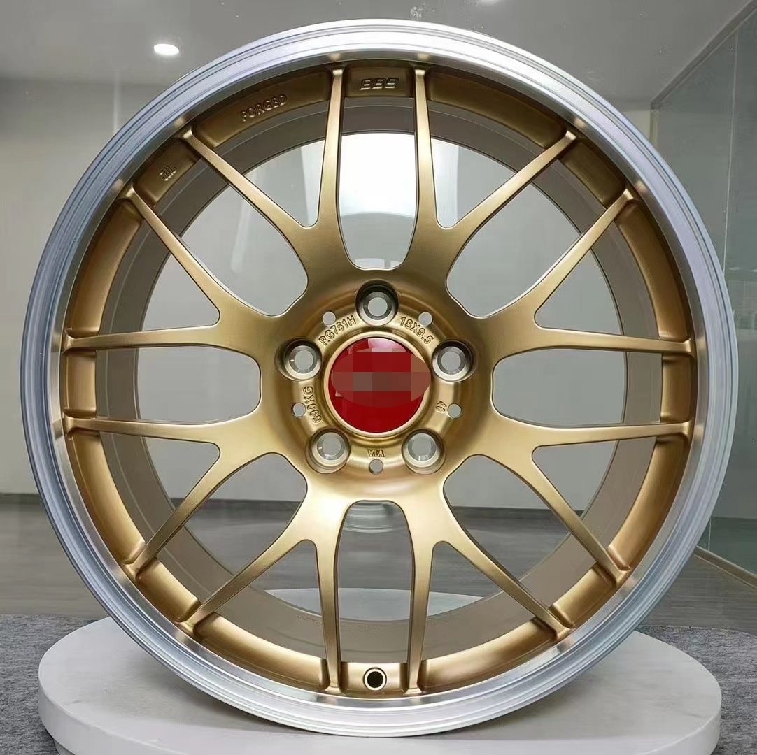 Customized one piece Forged wheels with machine lip  deep lips and rivets  5x112 5x120 5x114.3 5x130