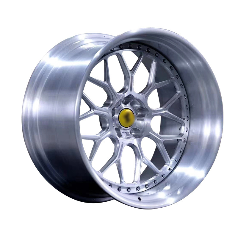 y Amazing design custom 18~22 Forged wheels polish 2  pieces deep dish flower rim for luxury car