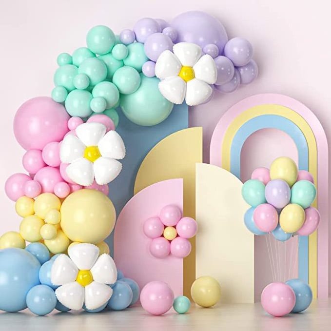 Hot Sale Macaron Latex Balloons Ice Cream Arch Set Theme Balloon Garland Arch Kit For Girl's Birthday Party Decoration