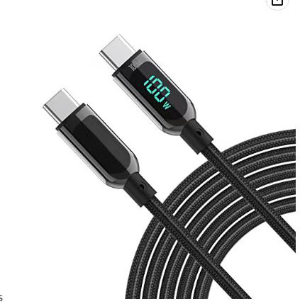 100w LED Digital display usb c phone data sync cable PD LED light fast charging Android charger cable for mobiles and Tablet