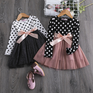 Latest Design New Arrival Baby Girl Dot Dress Spring Fall Kids Dresses Casual Princess Dress Baby Girl Clothing