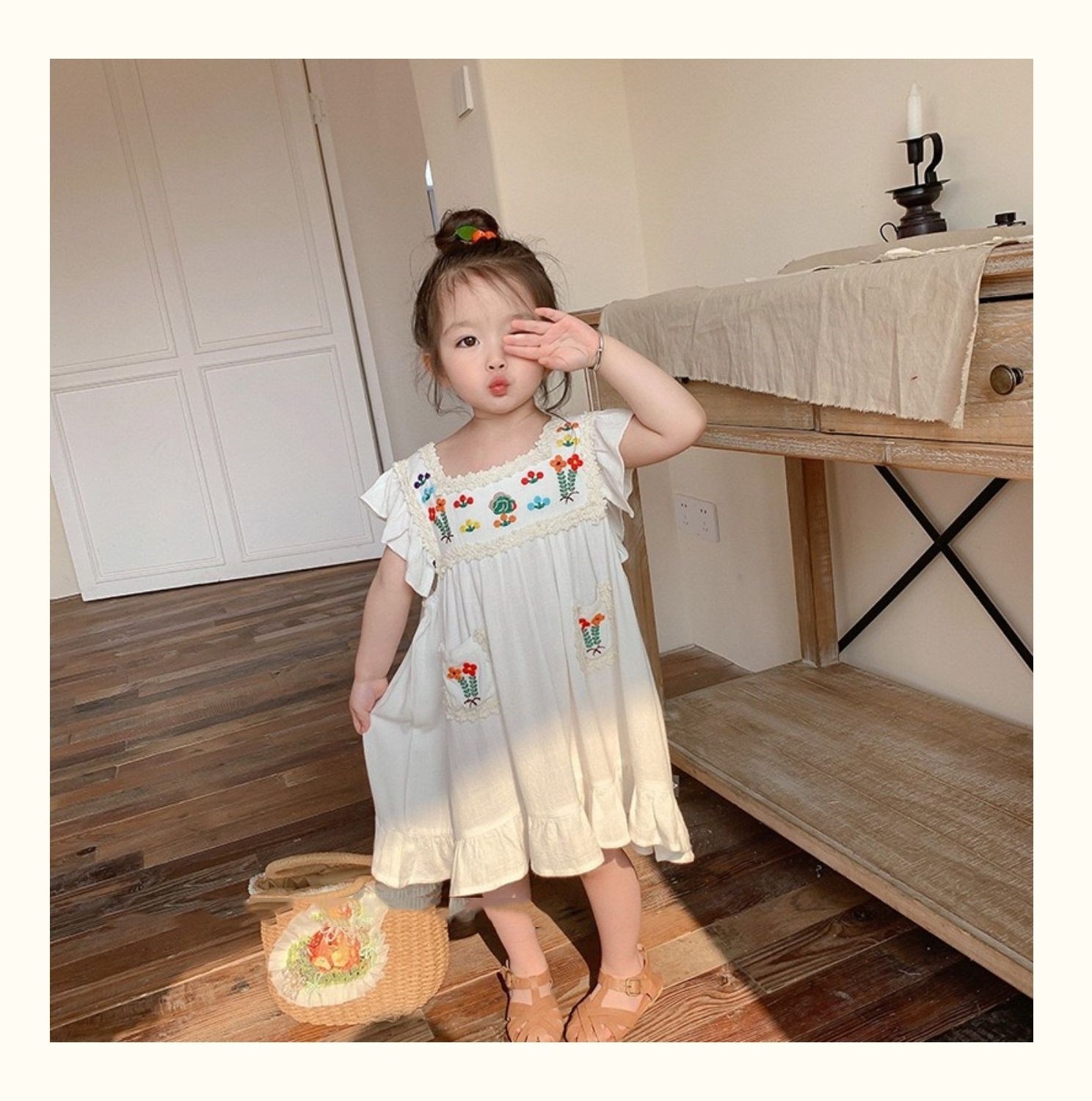 High Quality Frill Dress Toddler Kid Cloth Cute Chic Child Princess Skirt