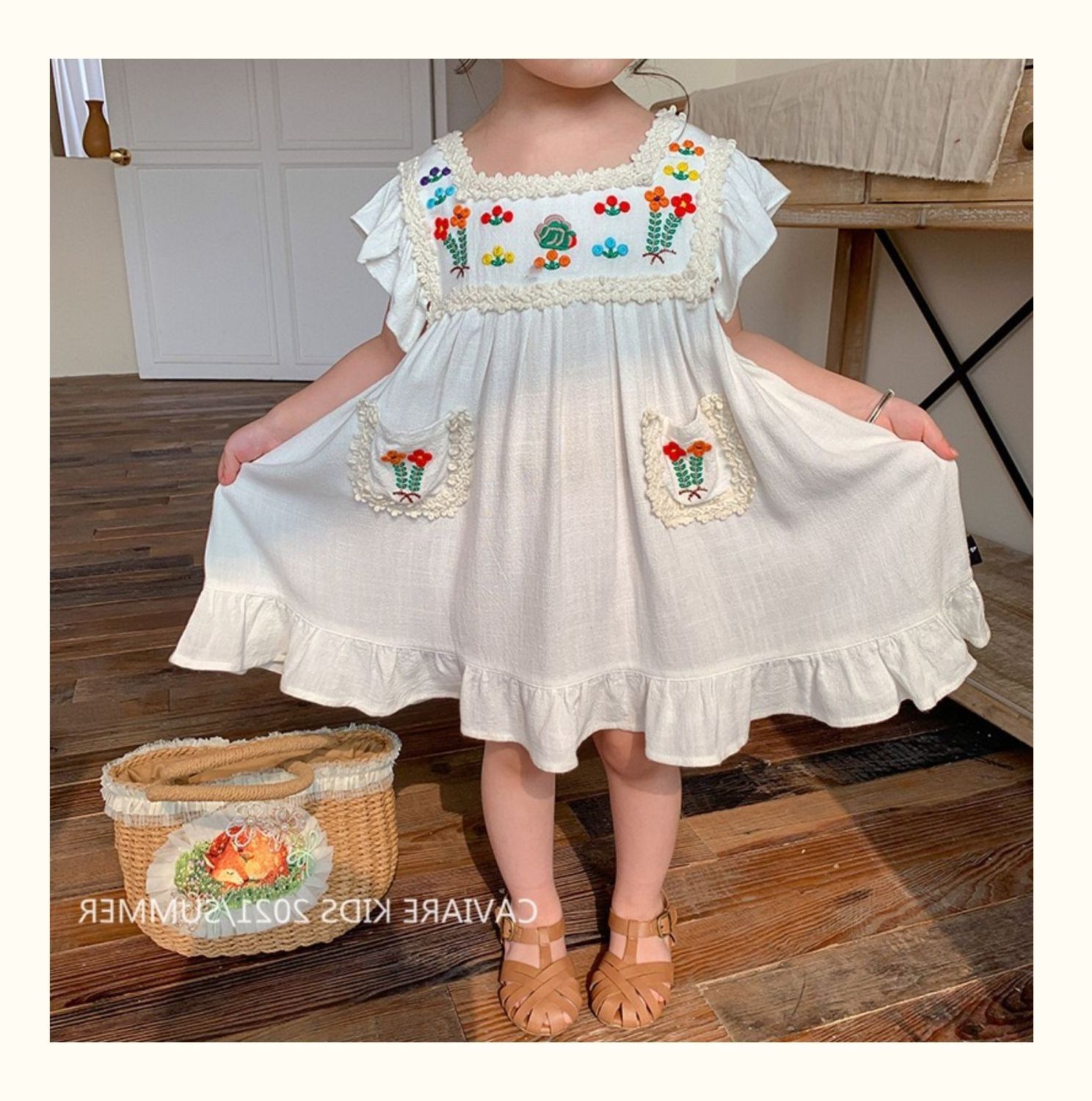 High Quality Frill Dress Toddler Kid Cloth Cute Chic Child Princess Skirt