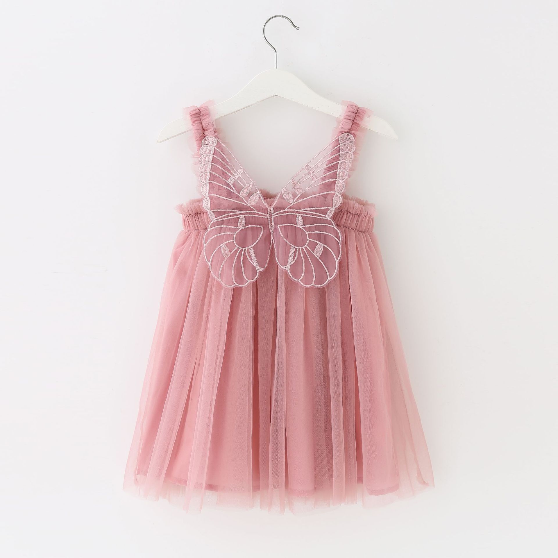 New Design Child Sweet Tutu Dress Baby Girl First Birthday Kids dress Fluffy skirt 3D Butterfly Wing Baby Girl Dresses