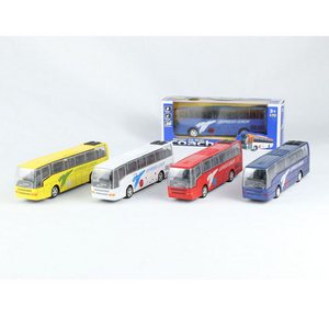 Mini alloy car model 1 70 DIE CAST PULL BACK BUS ASSORTED WITH MUSIC AND LIGHT diecast metal bus toys