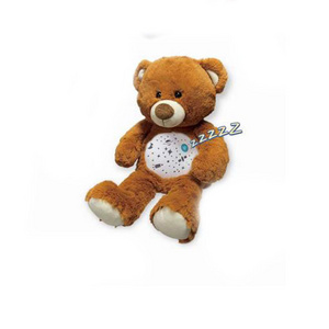 Lovely Brown cartoon Bear Baby Sleeping Soother Toys Music Light Animal Stuffed Plush Toys for Kids