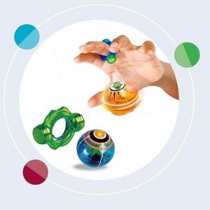 Plastic Finger ball Fidget Magneto Spheres toy with full color rotating lamp