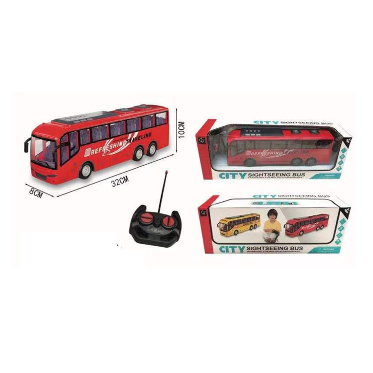 Rc Bus Toy Channel Radio Control City Sightseeing Bus Toy Electric Window BOX Car Mini Plastic 1 30 4 48 5M EN71 8P 62115 60825