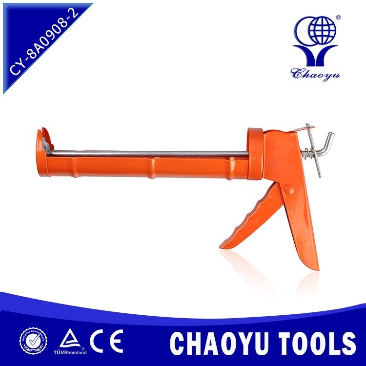 Pushing Plate Caulking Gun CY-006 Product Strong Double Metal New Iron DIY BSCI Aluminium Manual Dual Cartridge Gun 400ml 1.2mm